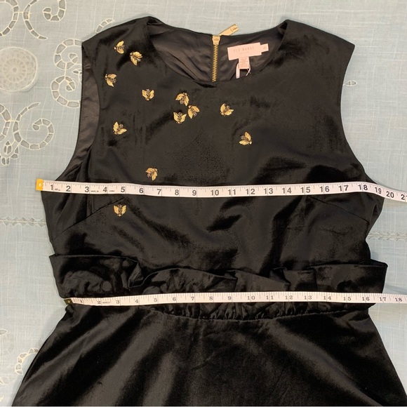Ted Baker Celeena Queen Bee black velvet dress NWT - Picture 11 of 16